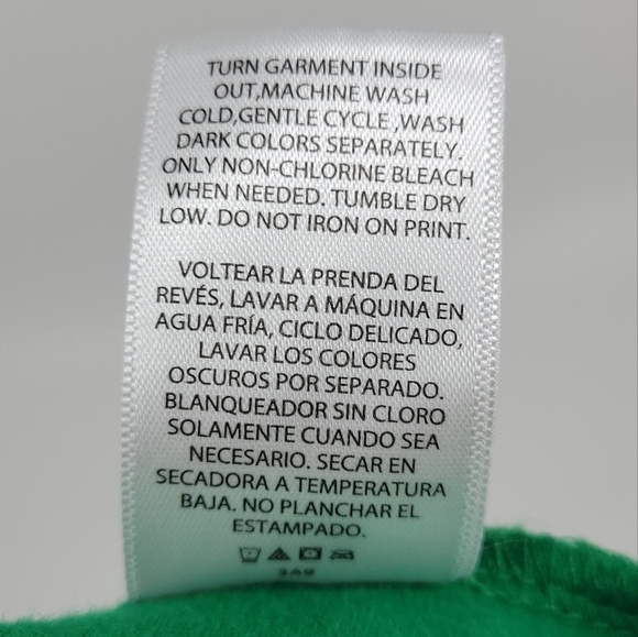 Celebrate! St Patricks Day Womens Green and White Faded 4 Leaf Clover Top SizeXL - Picture 6 of 8